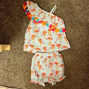 Mud Pie flamingo set